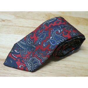Mens Robert Tablott Best‎ Of Class Luxury All Silk Tie Paisley Red Blue